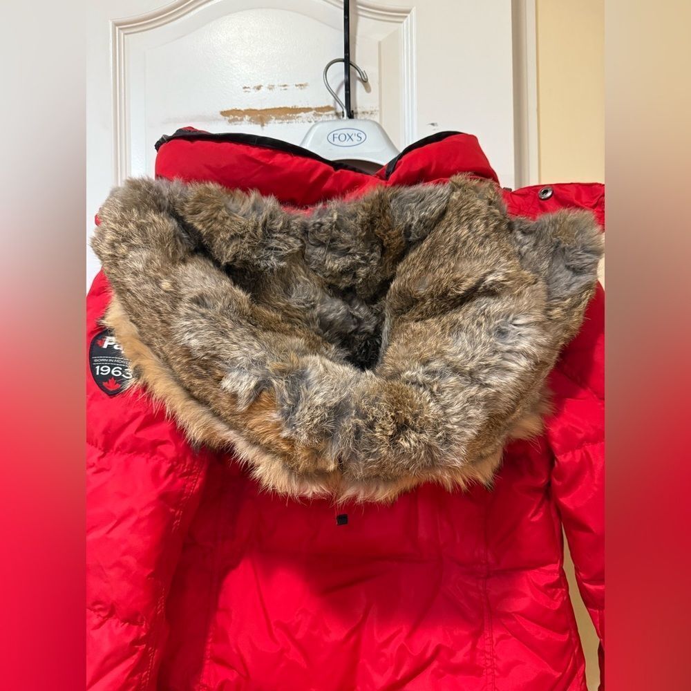 Pajar Women's Cougar Long Down Parka with removable Fur Hood, S, Used see pics - Picture 13 of 15